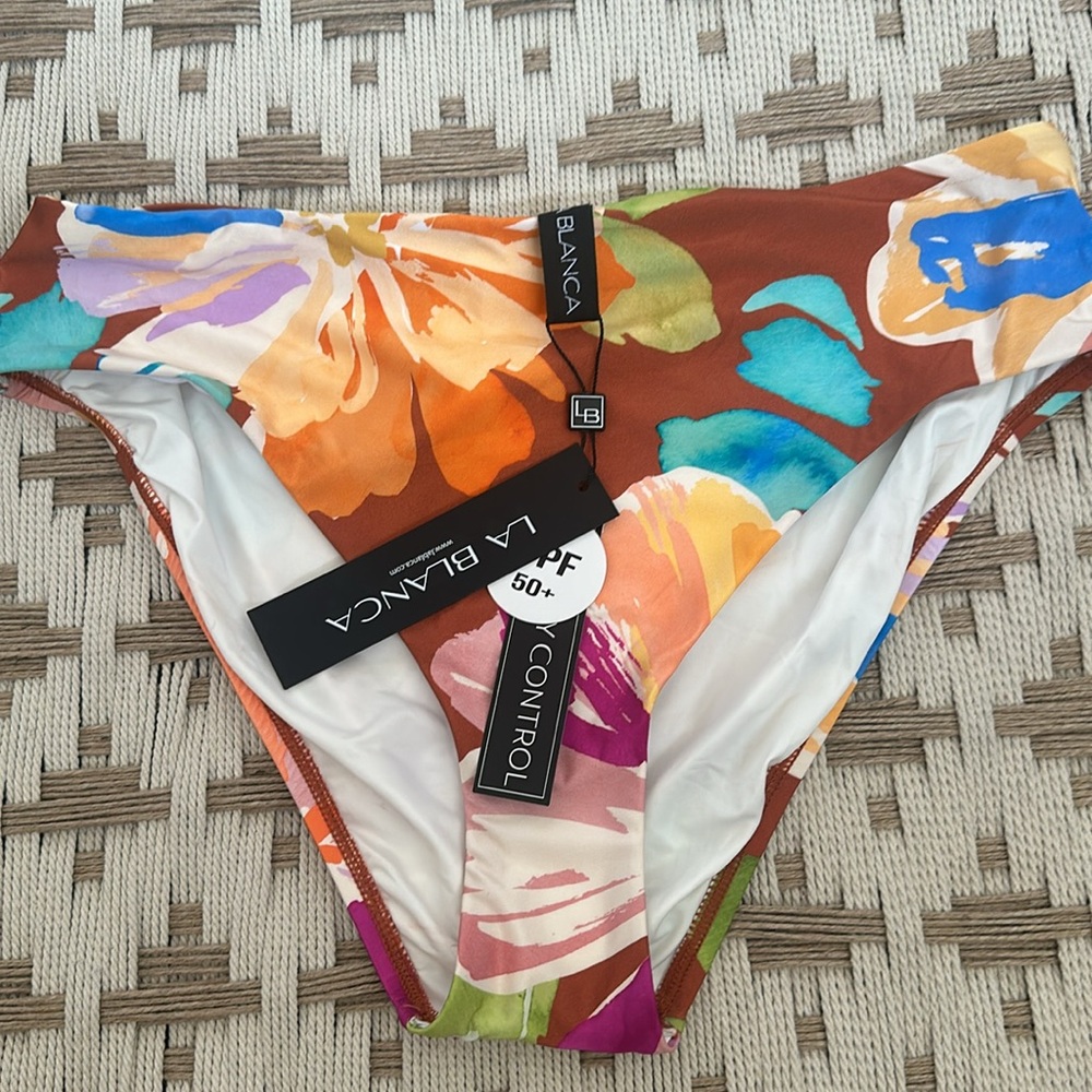 La Blanca Women's Floral Bikini Bottom - Brown and Multicolor - Picture 5 of 6